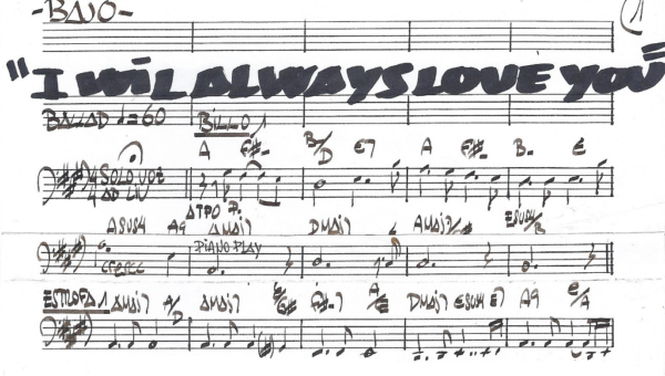 I will always love you - partitura bajo