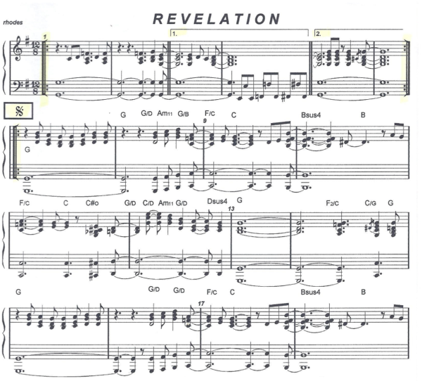 revelation robben ford partitura piano