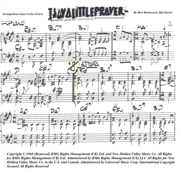 I say a little prayer - Aretha Franklin - partitura