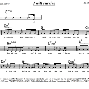 I will survive - partitura
