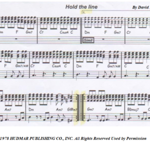 hold the line partitura piano