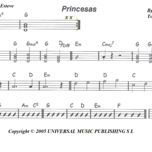 princesas_Pereza partitura