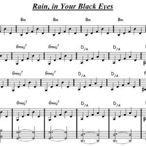 Rain, in Your Black Eyes partitura piano