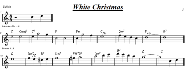 White Christmas partitura.