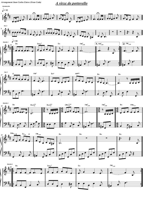 A virxe do portovello partitura