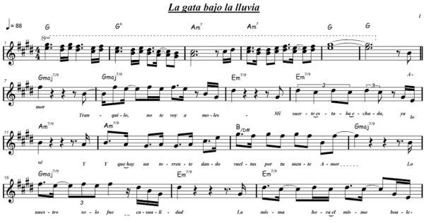 la gata bajo la lluvia - Saxo Alto