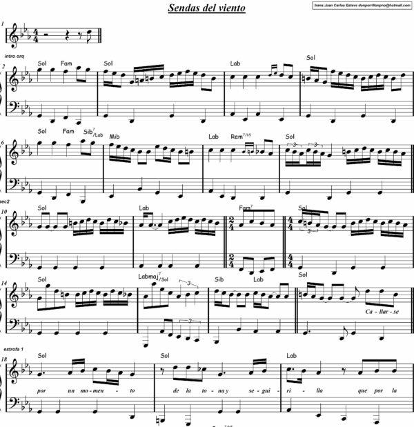 Sendas del viento - Acordeón