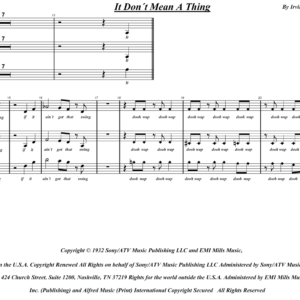 It Don't Mean A Thing (if It Ain't Got That Swing)