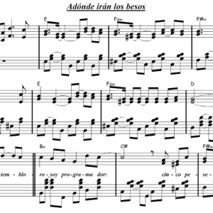 Adónde Irán Los Besos - Piano Solo